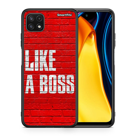 Θήκη Samsung A22 5G Like A Boss από τη Smartfits με σχέδιο στο πίσω μέρος και μαύρο περίβλημα | Samsung A22 5G Like A Boss case with colorful back and black bezels