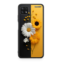 Thumbnail for Samsung A22 5G Yellow Daisies θήκη από τη Smartfits με σχέδιο στο πίσω μέρος και μαύρο περίβλημα | Smartphone case with colorful back and black bezels by Smartfits