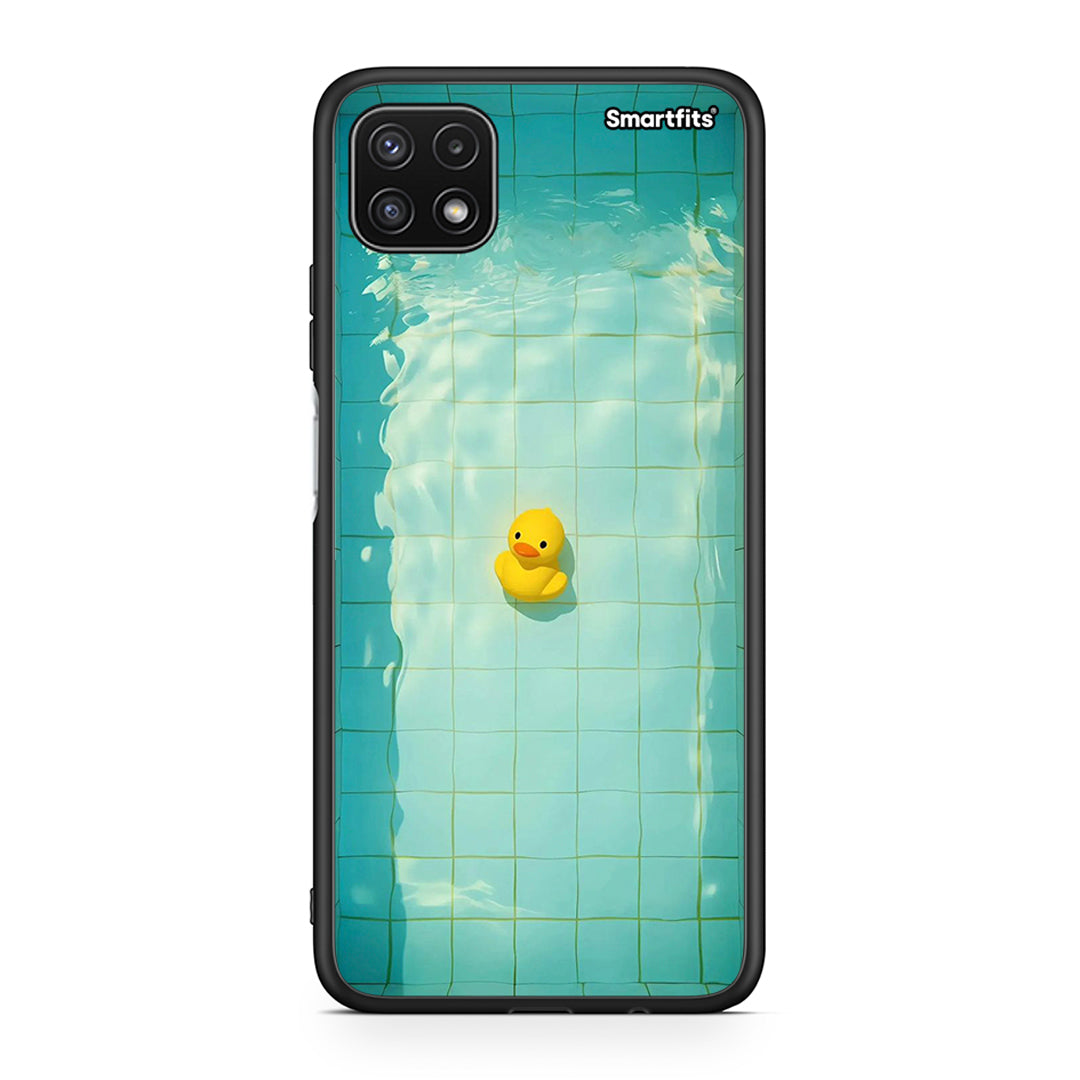 Samsung A22 5G Yellow Duck θήκη από τη Smartfits με σχέδιο στο πίσω μέρος και μαύρο περίβλημα | Smartphone case with colorful back and black bezels by Smartfits