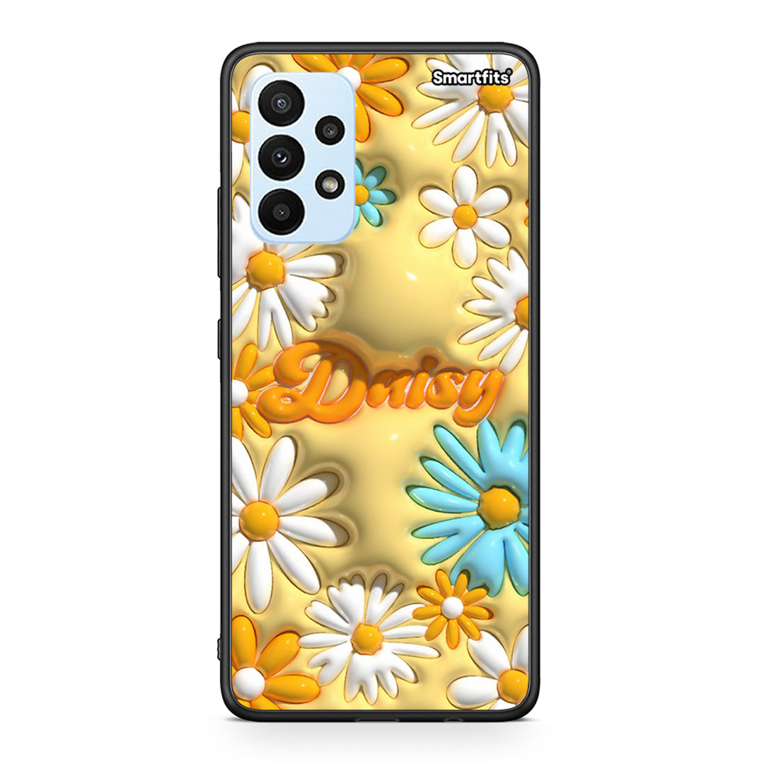 Samsung A23 Bubble Daisies θήκη από τη Smartfits με σχέδιο στο πίσω μέρος και μαύρο περίβλημα | Smartphone case with colorful back and black bezels by Smartfits