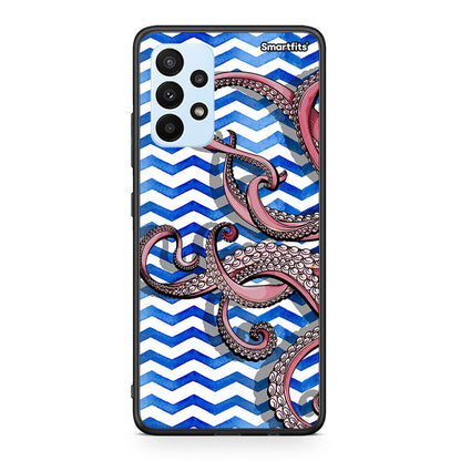 Samsung A23 Chevron Devilfish θήκη από τη Smartfits με σχέδιο στο πίσω μέρος και μαύρο περίβλημα | Smartphone case with colorful back and black bezels by Smartfits