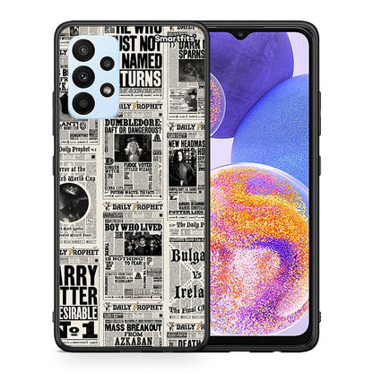 Θήκη Samsung A23 Harry Paper από τη Smartfits με σχέδιο στο πίσω μέρος και μαύρο περίβλημα | Samsung A23 Harry Paper case with colorful back and black bezels