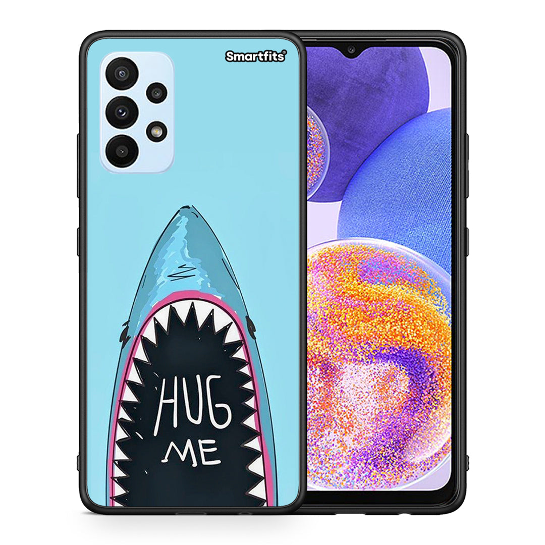 Θήκη Samsung A23 Hug Me από τη Smartfits με σχέδιο στο πίσω μέρος και μαύρο περίβλημα | Samsung A23 Hug Me case with colorful back and black bezels