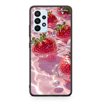 Thumbnail for Samsung A23 Juicy Strawberries θήκη από τη Smartfits με σχέδιο στο πίσω μέρος και μαύρο περίβλημα | Smartphone case with colorful back and black bezels by Smartfits