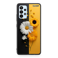 Thumbnail for Samsung A23 Yellow Daisies θήκη από τη Smartfits με σχέδιο στο πίσω μέρος και μαύρο περίβλημα | Smartphone case with colorful back and black bezels by Smartfits