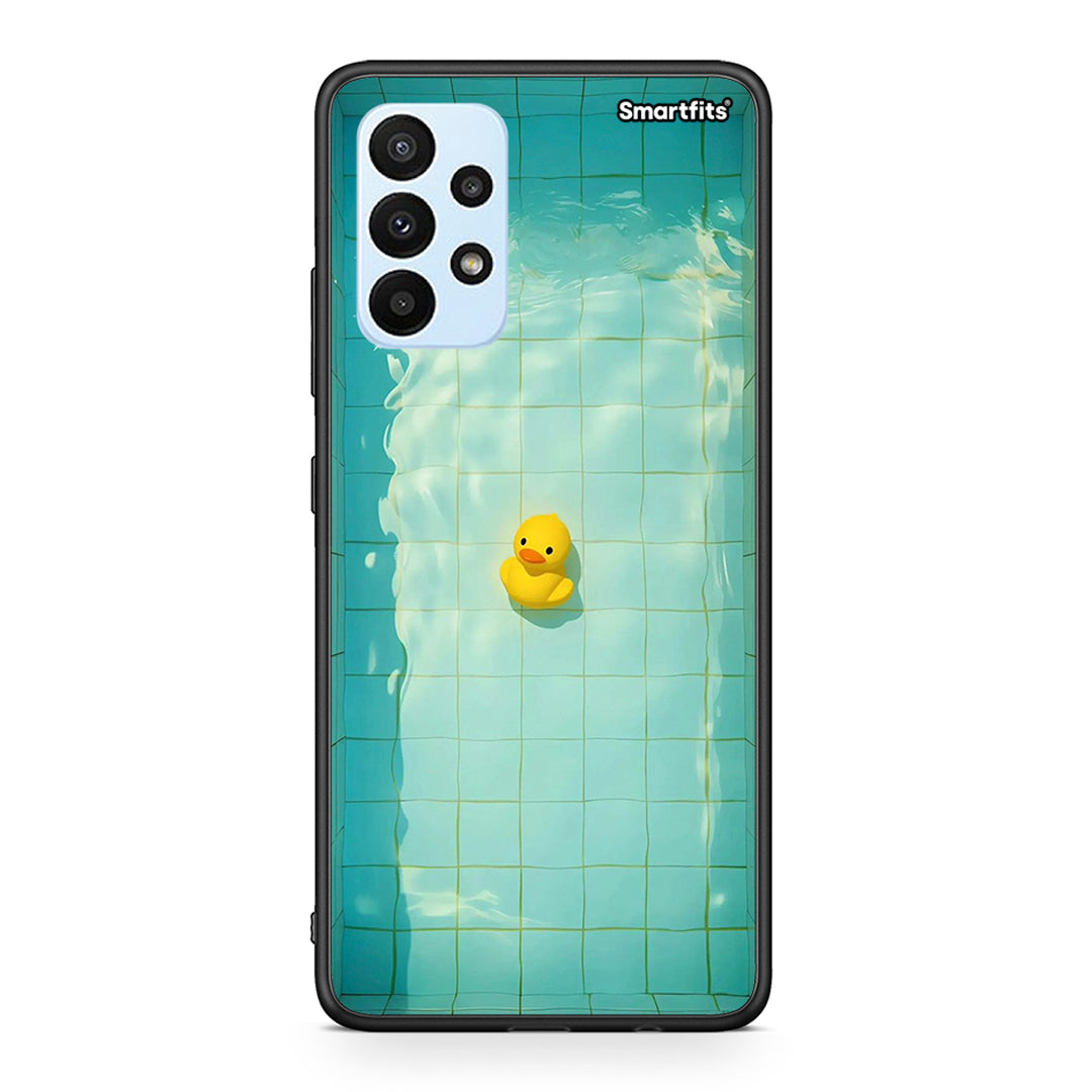 Samsung A23 Yellow Duck θήκη από τη Smartfits με σχέδιο στο πίσω μέρος και μαύρο περίβλημα | Smartphone case with colorful back and black bezels by Smartfits