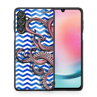 Thumbnail for Θήκη Samsung Galaxy A24 4G Chevron Devilfish από τη Smartfits με σχέδιο στο πίσω μέρος και μαύρο περίβλημα | Samsung Galaxy A24 4G Chevron Devilfish Case with Colorful Back and Black Bezels