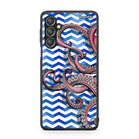 Thumbnail for Θήκη Samsung Galaxy A24 4G Chevron Devilfish από τη Smartfits με σχέδιο στο πίσω μέρος και μαύρο περίβλημα | Samsung Galaxy A24 4G Chevron Devilfish Case with Colorful Back and Black Bezels