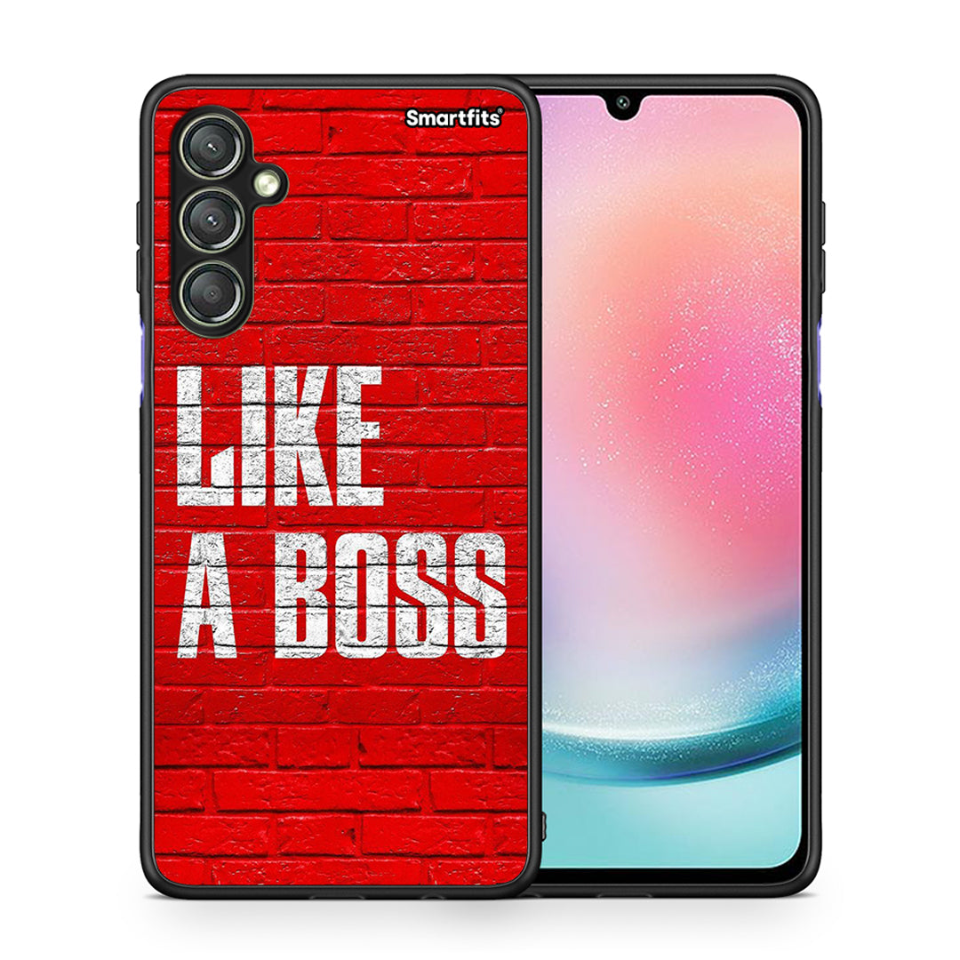 Θήκη Samsung Galaxy A24 4G Like A Boss από τη Smartfits με σχέδιο στο πίσω μέρος και μαύρο περίβλημα | Samsung Galaxy A24 4G Like A Boss Case with Colorful Back and Black Bezels