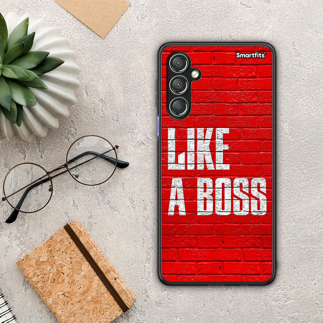 Θήκη Samsung Galaxy A24 4G Like A Boss από τη Smartfits με σχέδιο στο πίσω μέρος και μαύρο περίβλημα | Samsung Galaxy A24 4G Like A Boss Case with Colorful Back and Black Bezels