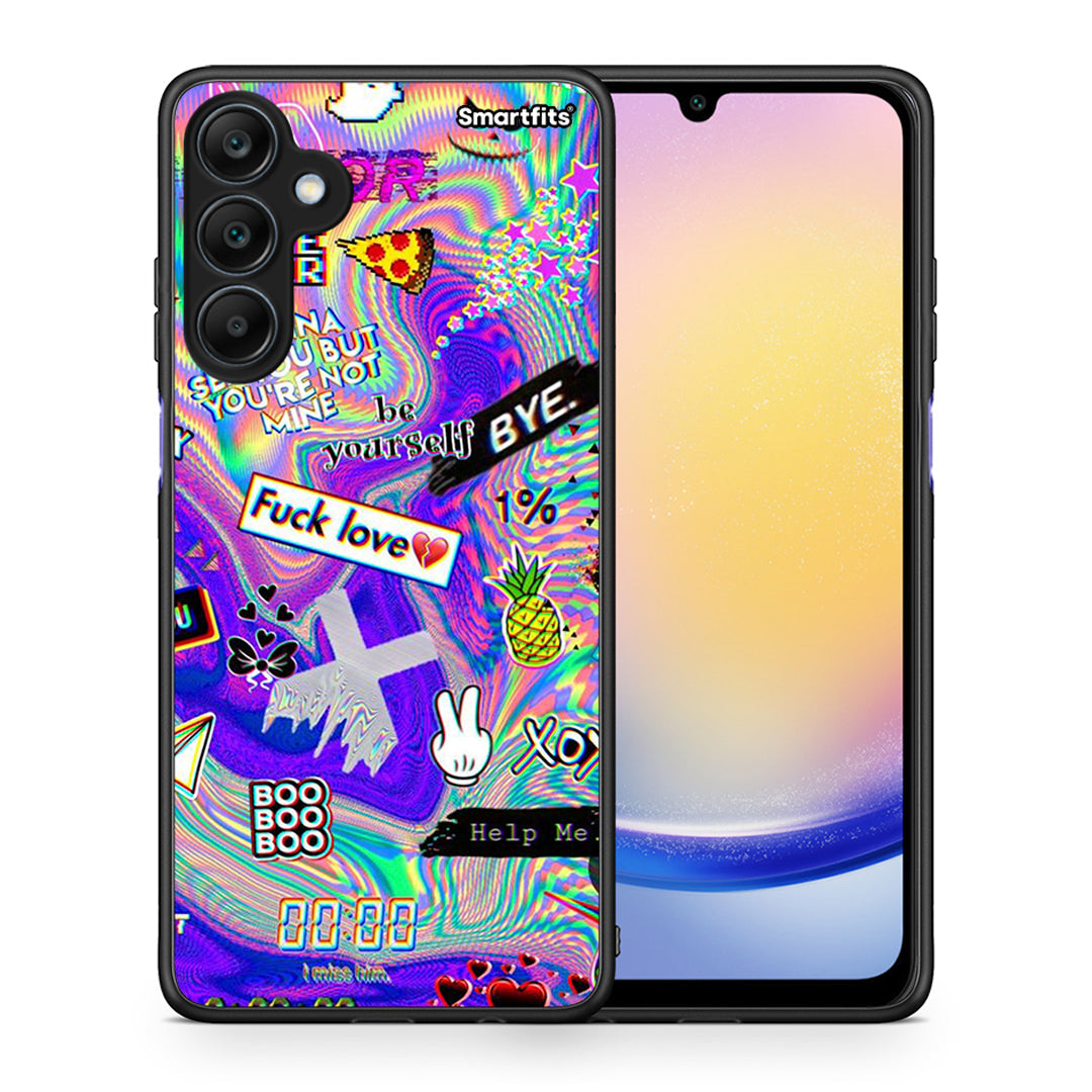 Θήκη Samsung Galaxy A25 5G Game Over από τη Smartfits με σχέδιο στο πίσω μέρος και μαύρο περίβλημα | Samsung Galaxy A25 5G Game Over case with colorful back and black bezels