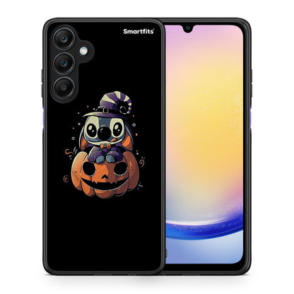 Θήκη Samsung Galaxy A25 5G Halloween Stitch από τη Smartfits με σχέδιο στο πίσω μέρος και μαύρο περίβλημα | Samsung Galaxy A25 5G Halloween Stitch case with colorful back and black bezels
