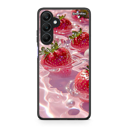 Samsung Galaxy A25 5G Juicy Strawberries θήκη από τη Smartfits με σχέδιο στο πίσω μέρος και μαύρο περίβλημα | Smartphone case with colorful back and black bezels by Smartfits