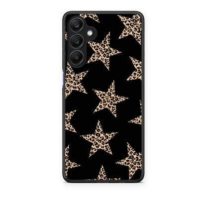 Θήκη Samsung Galaxy A25 5G Leopard Stars on Black από τη Smartfits με σχέδιο στο πίσω μέρος και μαύρο περίβλημα | Samsung Galaxy A25 5G Leopard Stars on Black case with colorful back and black bezels