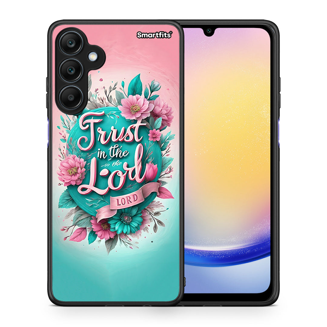 Θήκη Samsung Galaxy A25 5G Lord Trust από τη Smartfits με σχέδιο στο πίσω μέρος και μαύρο περίβλημα | Samsung Galaxy A25 5G Lord Trust case with colorful back and black bezels