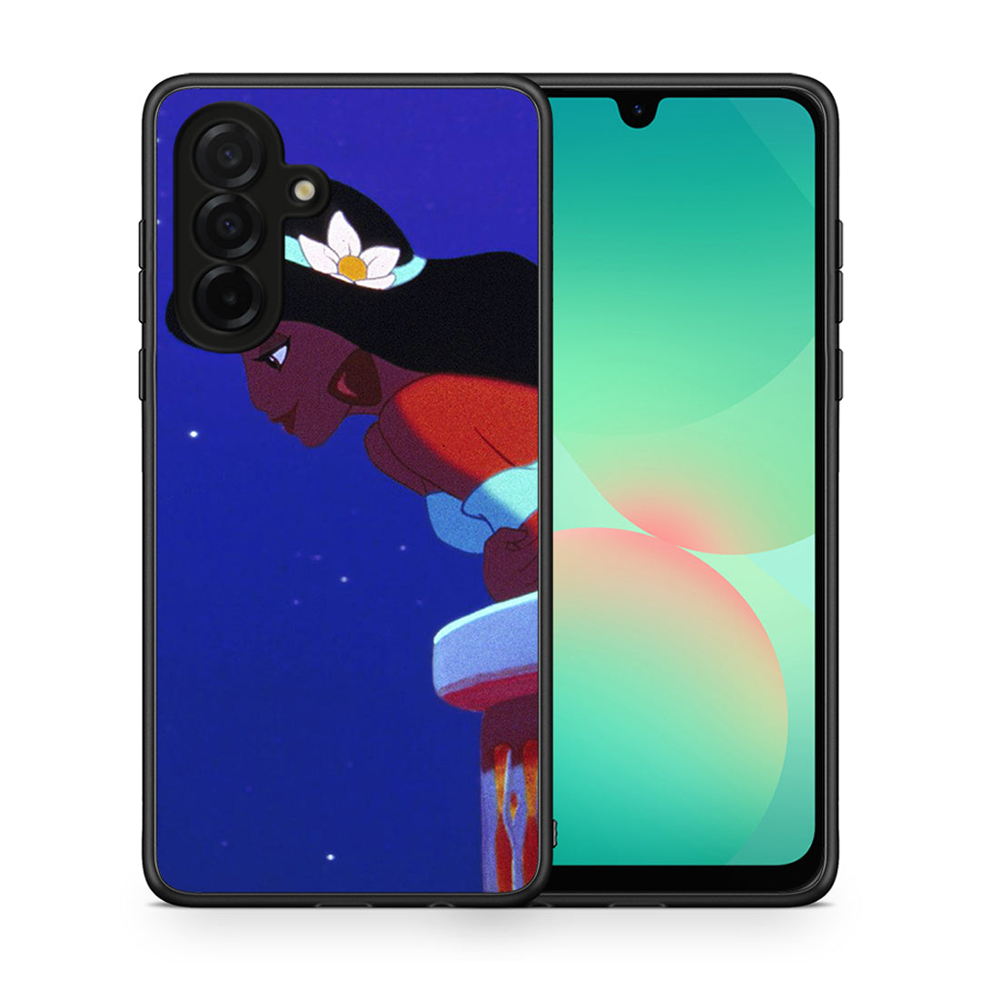 Θήκη Samsung Galaxy A26 5G Alladin And Jasmine Love 2 από τη Smartfits με σχέδιο στο πίσω μέρος και μαύρο περίβλημα | Samsung Galaxy A26 5G Alladin And Jasmine Love 2 case with colorful back and black bezels
