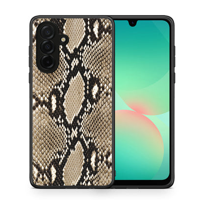 Θήκη Samsung Galaxy A26 5G Fashion Snake Animal από τη Smartfits με σχέδιο στο πίσω μέρος και μαύρο περίβλημα | Samsung Galaxy A26 5G Fashion Snake Animal case with colorful back and black bezels