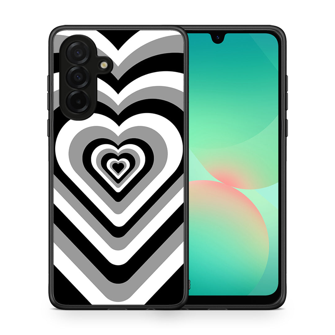 Θήκη Samsung Galaxy A26 5G Black Hearts από τη Smartfits με σχέδιο στο πίσω μέρος και μαύρο περίβλημα | Samsung Galaxy A26 5G Black Hearts case with colorful back and black bezels