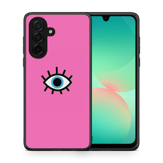 Θήκη Samsung Galaxy A26 5G Blue Eye Pink από τη Smartfits με σχέδιο στο πίσω μέρος και μαύρο περίβλημα | Samsung Galaxy A26 5G Blue Eye Pink case with colorful back and black bezels