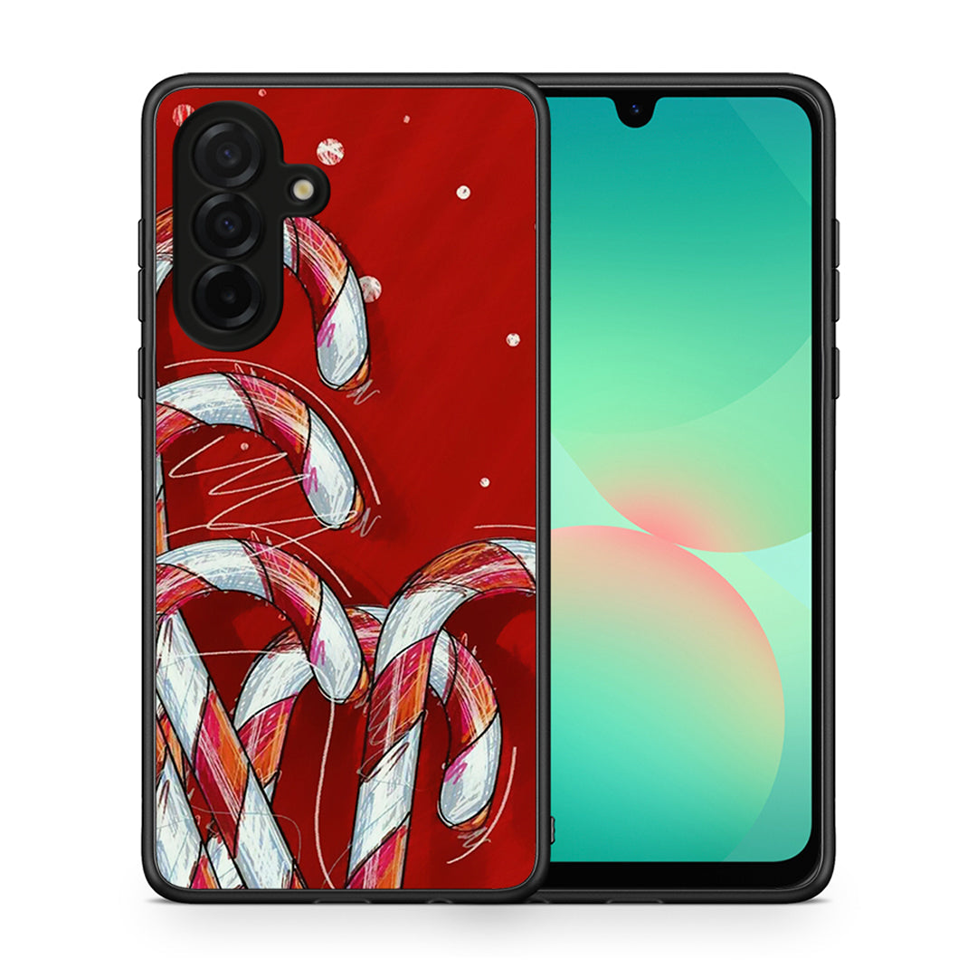 Θήκη Samsung Galaxy A26 5G Candy Cane από τη Smartfits με σχέδιο στο πίσω μέρος και μαύρο περίβλημα | Samsung Galaxy A26 5G Candy Cane case with colorful back and black bezels