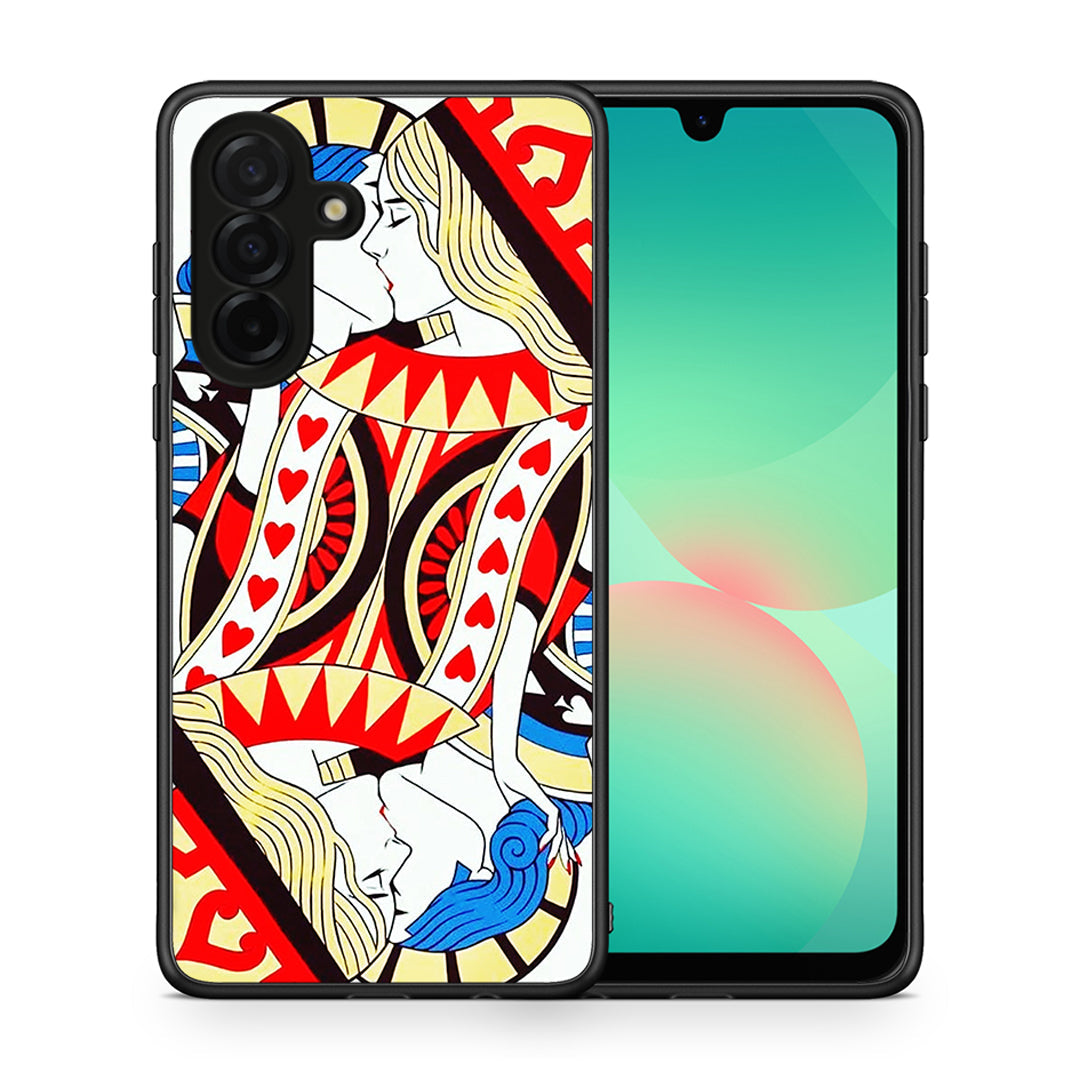 Θήκη Samsung Galaxy A26 5G Card Love από τη Smartfits με σχέδιο στο πίσω μέρος και μαύρο περίβλημα | Samsung Galaxy A26 5G Card Love case with colorful back and black bezels