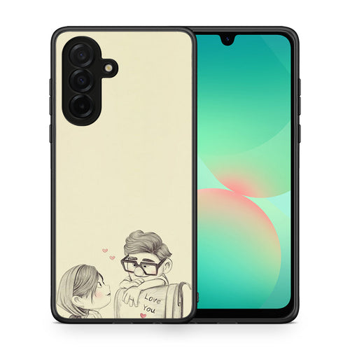 Θήκη Samsung Galaxy A26 5G Carl And Ellie από τη Smartfits με σχέδιο στο πίσω μέρος και μαύρο περίβλημα | Samsung Galaxy A26 5G Carl And Ellie case with colorful back and black bezels