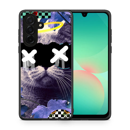 Θήκη Samsung Galaxy A26 5G Cat Collage από τη Smartfits με σχέδιο στο πίσω μέρος και μαύρο περίβλημα | Samsung Galaxy A26 5G Cat Collage case with colorful back and black bezels