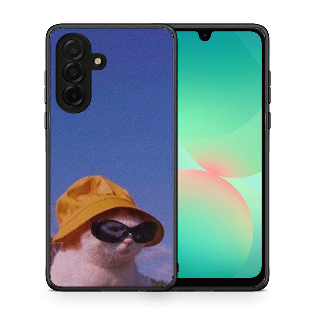 Θήκη Samsung Galaxy A26 5G Cat Diva από τη Smartfits με σχέδιο στο πίσω μέρος και μαύρο περίβλημα | Samsung Galaxy A26 5G Cat Diva case with colorful back and black bezels
