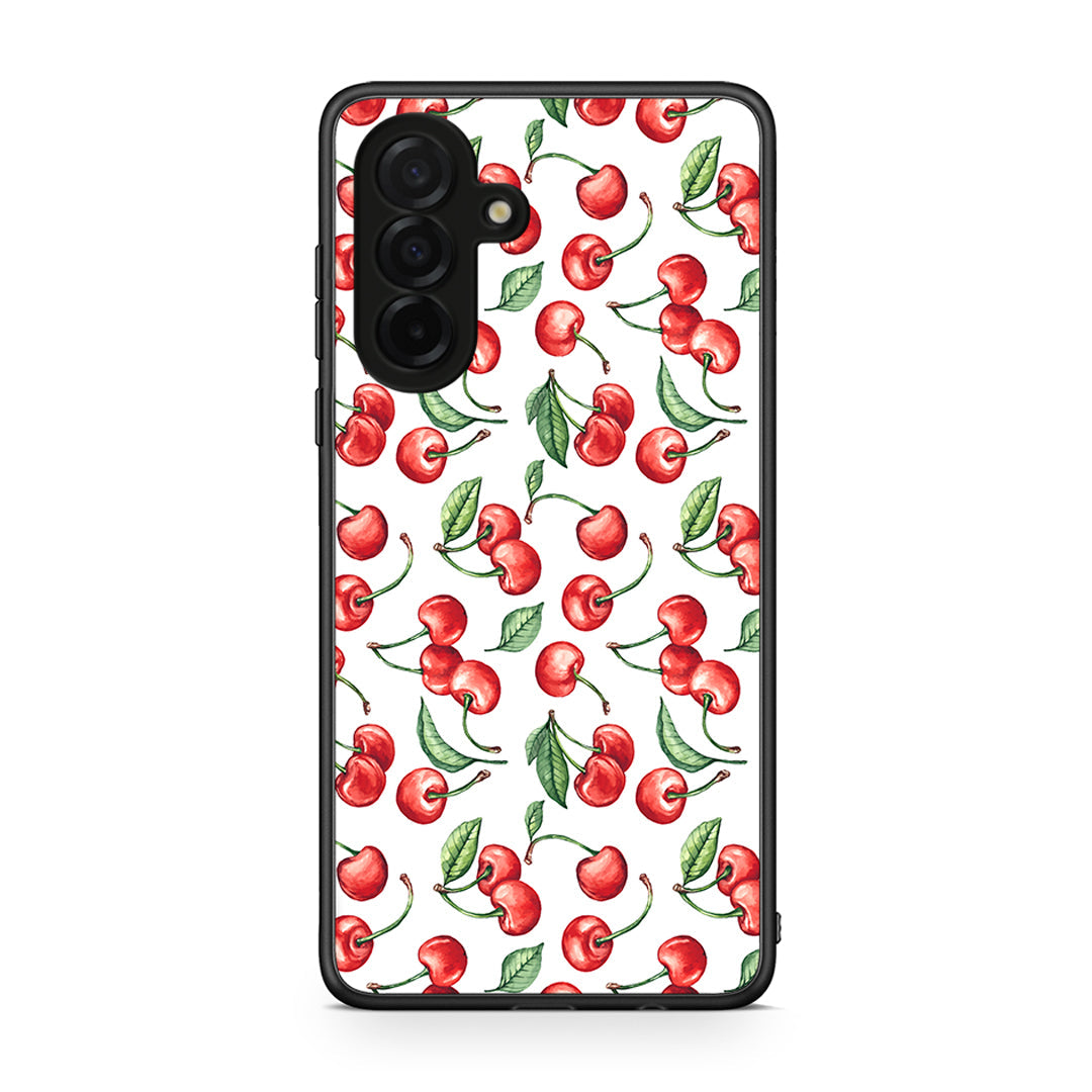 Samsung Galaxy A26 5G Cherry Summer θήκη από τη Smartfits με σχέδιο στο πίσω μέρος και μαύρο περίβλημα | Smartphone case with colorful back and black bezels by Smartfits