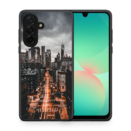 Θήκη Samsung Galaxy A26 5G City Lights από τη Smartfits με σχέδιο στο πίσω μέρος και μαύρο περίβλημα | Samsung Galaxy A26 5G City Lights case with colorful back and black bezels