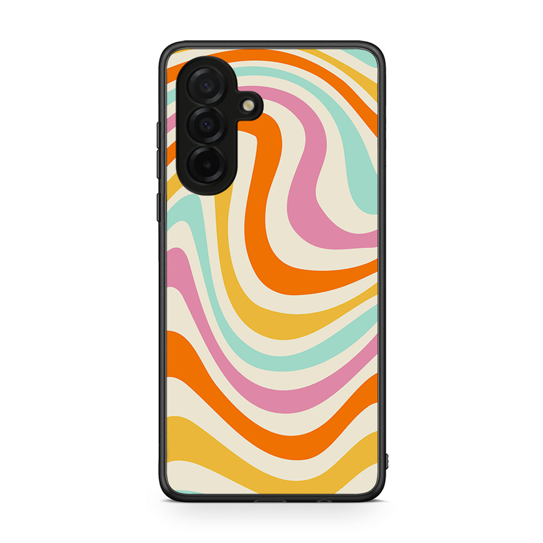 Samsung Galaxy A26 5G Colourful Waves θήκη από τη Smartfits με σχέδιο στο πίσω μέρος και μαύρο περίβλημα | Smartphone case with colorful back and black bezels by Smartfits