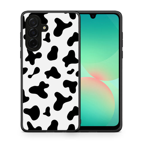 Θήκη Samsung Galaxy A26 5G Cow Print από τη Smartfits με σχέδιο στο πίσω μέρος και μαύρο περίβλημα | Samsung Galaxy A26 5G Cow Print case with colorful back and black bezels