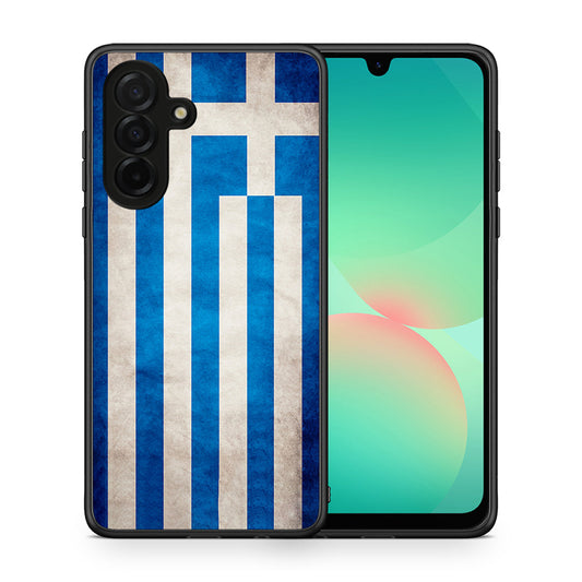 Θήκη Samsung Galaxy A26 5G Greek Flag από τη Smartfits με σχέδιο στο πίσω μέρος και μαύρο περίβλημα | Samsung Galaxy A26 5G Greek Flag case with colorful back and black bezels