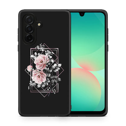 Θήκη Samsung Galaxy A26 5G Frame Flower από τη Smartfits με σχέδιο στο πίσω μέρος και μαύρο περίβλημα | Samsung Galaxy A26 5G Frame Flower case with colorful back and black bezels