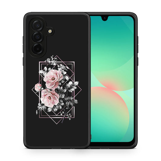 Θήκη Samsung Galaxy A26 5G Frame Flower από τη Smartfits με σχέδιο στο πίσω μέρος και μαύρο περίβλημα | Samsung Galaxy A26 5G Frame Flower case with colorful back and black bezels