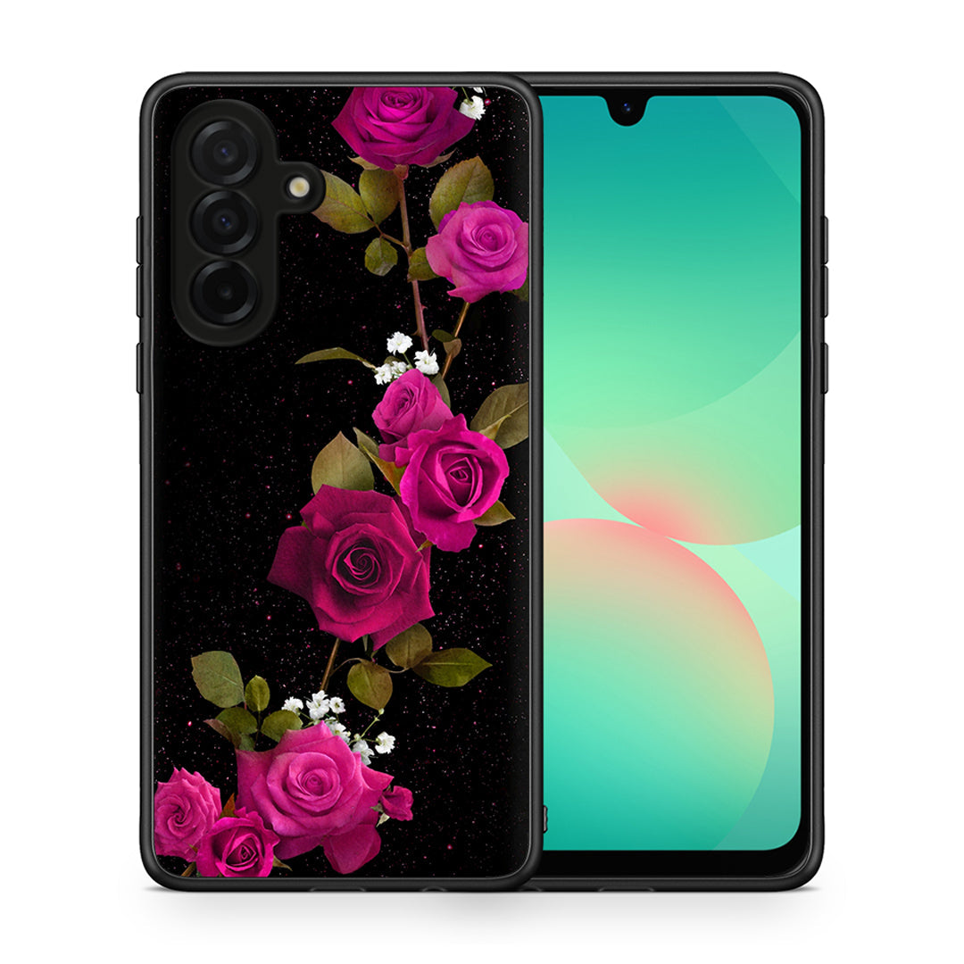 Θήκη Samsung Galaxy A26 5G Red Roses Flower από τη Smartfits με σχέδιο στο πίσω μέρος και μαύρο περίβλημα | Samsung Galaxy A26 5G Red Roses Flower case with colorful back and black bezels