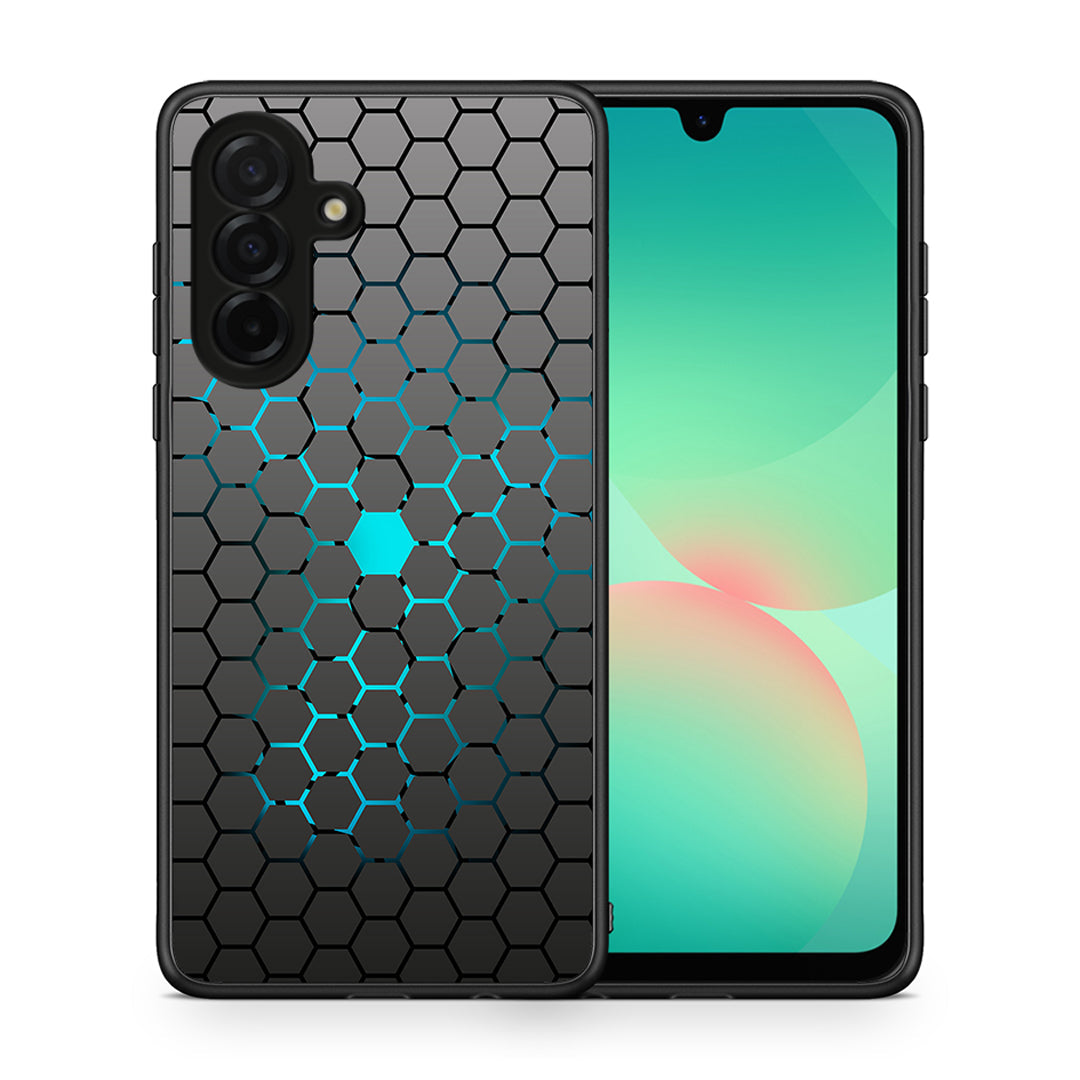 Θήκη Samsung Galaxy A26 5G Hexagonal Geometric από τη Smartfits με σχέδιο στο πίσω μέρος και μαύρο περίβλημα | Samsung Galaxy A26 5G Hexagonal Geometric case with colorful back and black bezels