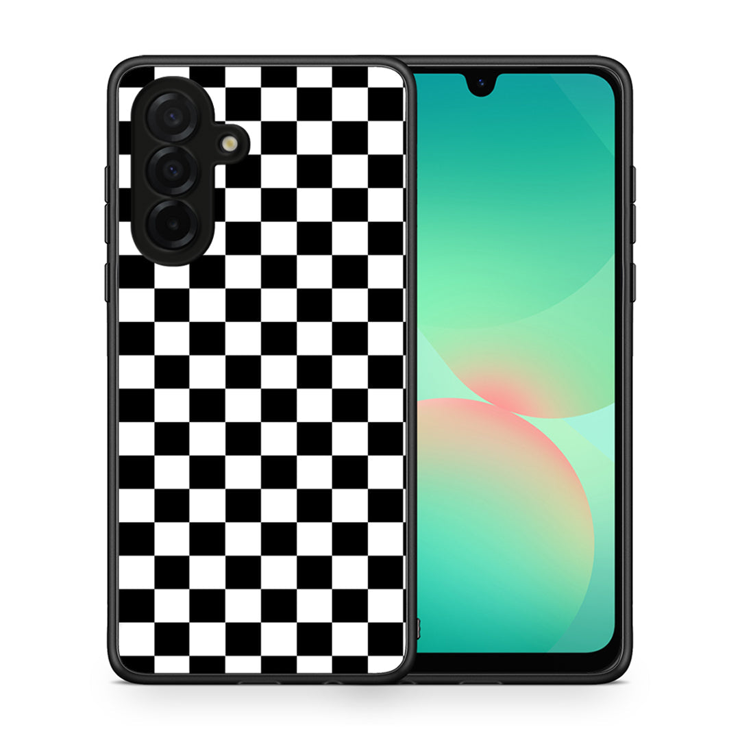 Θήκη Samsung Galaxy A26 5G Squares Geometric από τη Smartfits με σχέδιο στο πίσω μέρος και μαύρο περίβλημα | Samsung Galaxy A26 5G Squares Geometric case with colorful back and black bezels