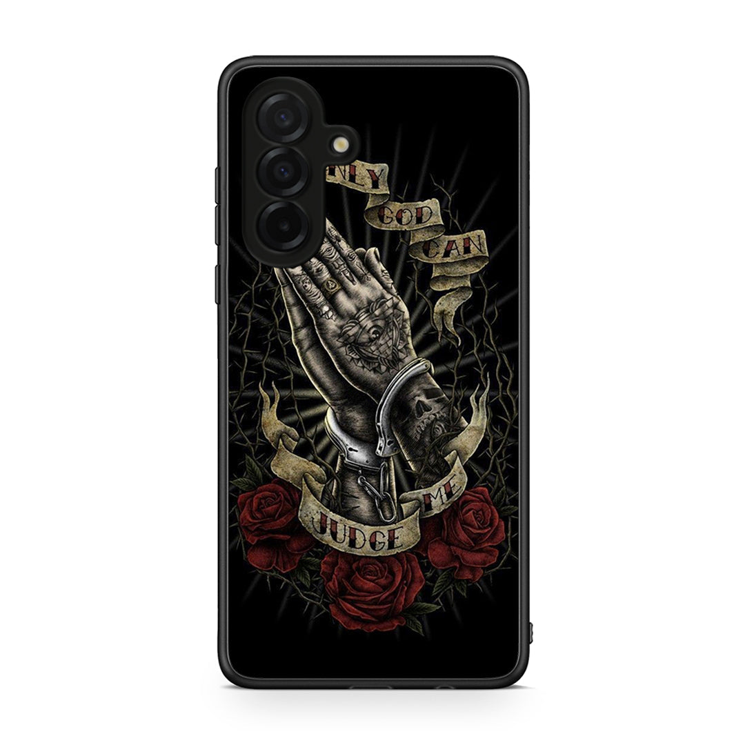 Samsung Galaxy A26 5G Judge By God θήκη από τη Smartfits με σχέδιο στο πίσω μέρος και μαύρο περίβλημα | Smartphone case with colorful back and black bezels by Smartfits
