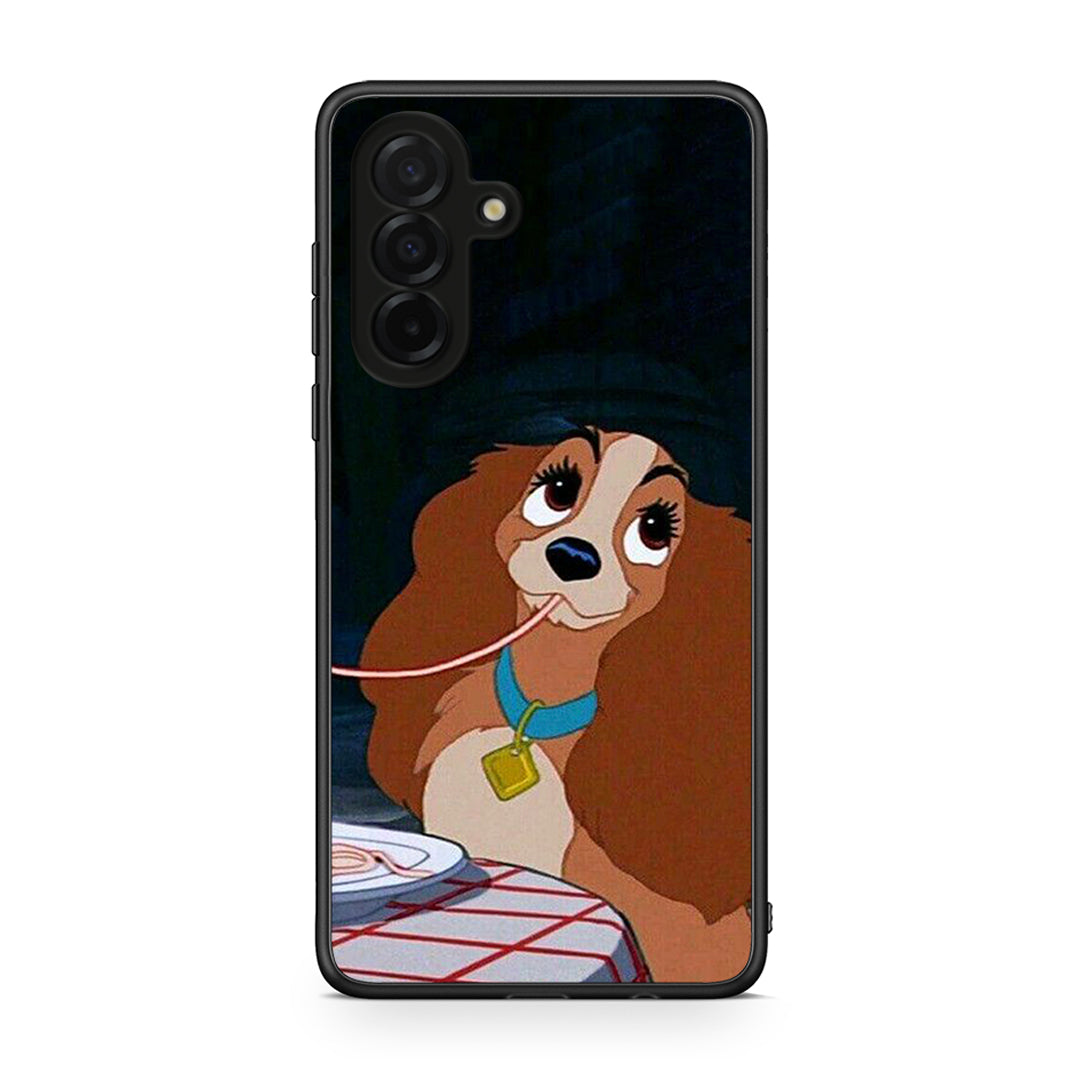 Samsung Galaxy A26 5G Lady And Tramp 2 Θήκη Αγίου Βαλεντίνου από τη Smartfits με σχέδιο στο πίσω μέρος και μαύρο περίβλημα | Smartphone case with colorful back and black bezels by Smartfits