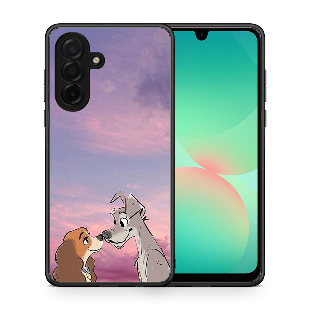 Θήκη Samsung Galaxy A26 5G Lady And Tramp από τη Smartfits με σχέδιο στο πίσω μέρος και μαύρο περίβλημα | Samsung Galaxy A26 5G Lady And Tramp case with colorful back and black bezels