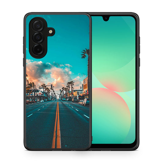Θήκη Samsung Galaxy A26 5G City Landscape από τη Smartfits με σχέδιο στο πίσω μέρος και μαύρο περίβλημα | Samsung Galaxy A26 5G City Landscape case with colorful back and black bezels