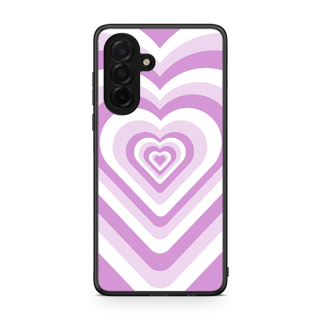 Samsung Galaxy A26 5G Lilac Hearts θήκη από τη Smartfits με σχέδιο στο πίσω μέρος και μαύρο περίβλημα | Smartphone case with colorful back and black bezels by Smartfits