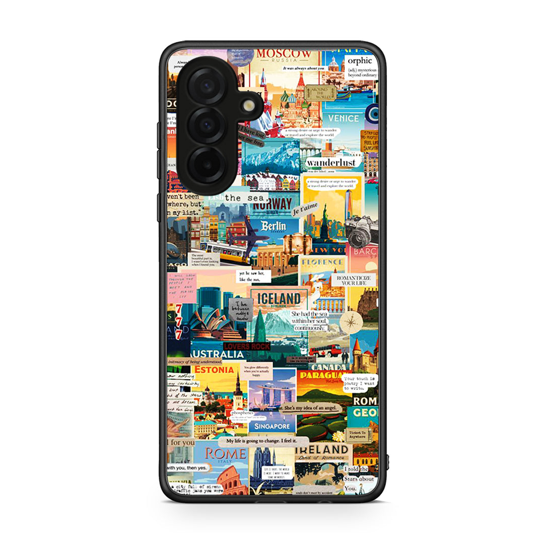 Samsung Galaxy A26 5G Live To Travel θήκη από τη Smartfits με σχέδιο στο πίσω μέρος και μαύρο περίβλημα | Smartphone case with colorful back and black bezels by Smartfits