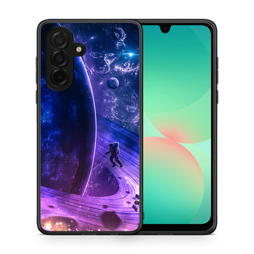 Θήκη Samsung Galaxy A26 5G Lost Astronaut από τη Smartfits με σχέδιο στο πίσω μέρος και μαύρο περίβλημα | Samsung Galaxy A26 5G Lost Astronaut case with colorful back and black bezels