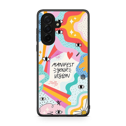 Samsung Galaxy A26 5G Manifest Your Vision θήκη από τη Smartfits με σχέδιο στο πίσω μέρος και μαύρο περίβλημα | Smartphone case with colorful back and black bezels by Smartfits