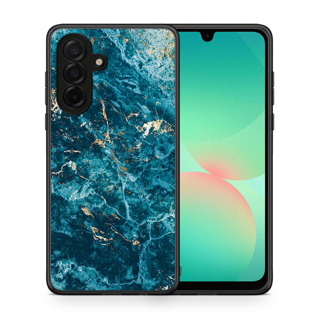 Θήκη Samsung Galaxy A26 5G Marble Blue από τη Smartfits με σχέδιο στο πίσω μέρος και μαύρο περίβλημα | Samsung Galaxy A26 5G Marble Blue case with colorful back and black bezels
