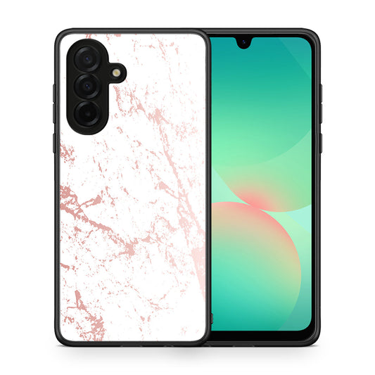 Θήκη Samsung Galaxy A26 5G Pink Splash Marble από τη Smartfits με σχέδιο στο πίσω μέρος και μαύρο περίβλημα | Samsung Galaxy A26 5G Pink Splash Marble case with colorful back and black bezels