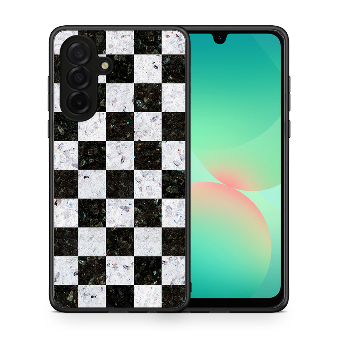 Θήκη Samsung Galaxy A26 5G Square Geometric Marble από τη Smartfits με σχέδιο στο πίσω μέρος και μαύρο περίβλημα | Samsung Galaxy A26 5G Square Geometric Marble case with colorful back and black bezels