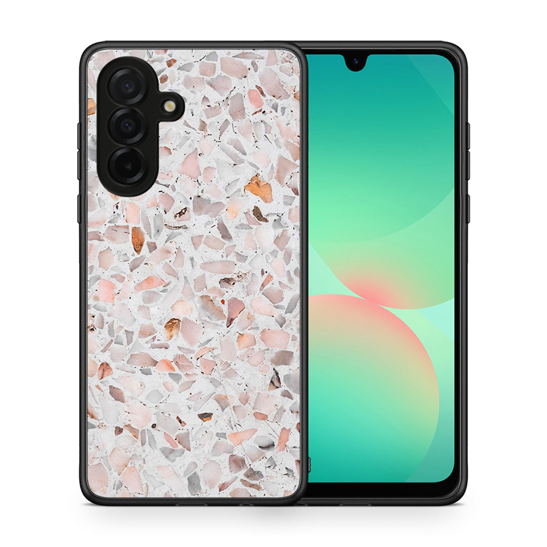 Θήκη Samsung Galaxy A26 5G Marble Terrazzo από τη Smartfits με σχέδιο στο πίσω μέρος και μαύρο περίβλημα | Samsung Galaxy A26 5G Marble Terrazzo case with colorful back and black bezels